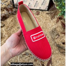 Louis Vuitton Rubber Patch Starboard Flat Espadrilles in Cotton Canvas Red 2022