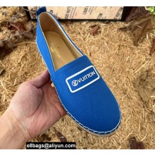 Louis Vuitton Rubber Patch Starboard Flat Espadrilles in Cotton Canvas Blue 2022