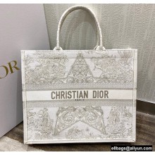 Dior Book Tote Bag in Gold-Tone Around the World Stella Embroidery 2022
