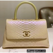 Chanel Python Coco Handle Small Flap Bag with Top Handle 22