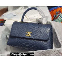 Chanel Python Coco Handle Medium Flap Bag with Top Handle 03