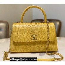 Chanel Python Coco Handle Medium Flap Bag with Top Handle 16