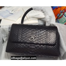 Chanel Python Coco Handle Medium Flap Bag with Top Handle 21