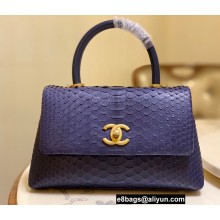 Chanel Python Coco Handle Small Flap Bag with Top Handle 10