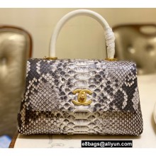 Chanel Python Coco Handle Small Flap Bag with Top Handle 13