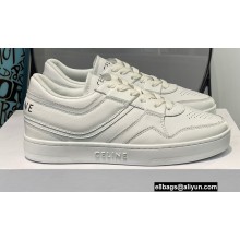 Celine Trainer Low Lace-up Sneakers In Calfskin White 2022