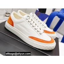 Chanel Canvas and Suede Sneakers White/Orange 2022