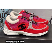 Chanel CC Logo Suede Calfskin Sneakers 03 2022