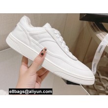 Chanel Canvas Logo Sneakers White 2022