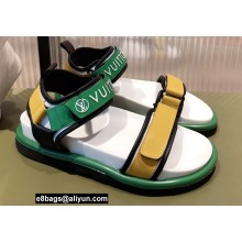 Louis Vuitton Pool Pillow Comfort Sandals Green/Yellow 2022