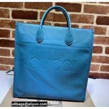 Gucci Medium/Large Tote Bag with Gucci Logo 674850 Blue 2022