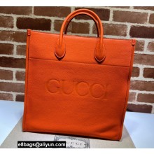 Gucci Medium/Large Tote Bag with Gucci Logo 674850 Orange 2022