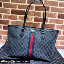 Gucci x Balenciaga The Hacker Project Medium Tote Bag 680125 GG Canvas Black 2022