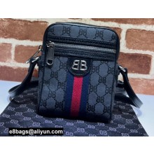 Gucci x Balenciaga The Hacker Project Shoulder Zip Bag 680129 GG Canvas Black 2022