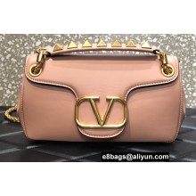 Valentino Stud Sign Nappa Shoulder Bag Nude 2022