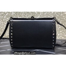 Valentino Rockstud Alcove Grainy Calfskin Crossbody Bag So Black 2022
