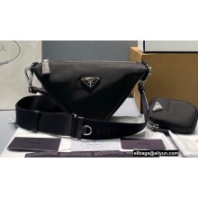 Prada Nylon Triangle Shoulder Bag Black 2022