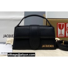Jacquemus calfskin Le Bambino Mini Envelope Handbag black