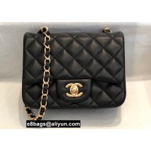 Chanel Mini Classic Flap Handbag A35200 in Lambskin Black/Gold