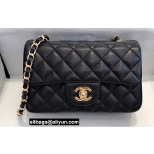 Chanel Mini Classic Flap Handbag A69900 in Lambskin Black/Gold