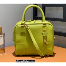 Loewe Amazona 19 square bag in nappa calfskin Lime Yellow