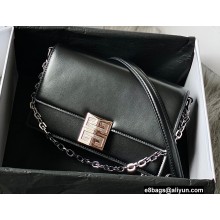 Givenchy Medium 4G Bag in Box Leather with Chain Black/Silver