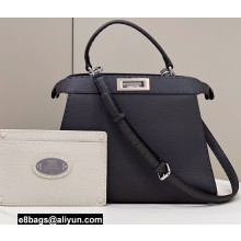 Fendi Peekaboo Iseeu Medium Bag in Selleria Romano Leather Dark Gray