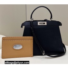 Fendi Peekaboo Iseeu Medium Bag in Selleria Romano Leather Black