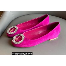 Louis Vuitton LV Circle Madeleine Ballerinas Suede Framboise Pink