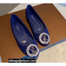 Louis Vuitton LV Circle Madeleine Ballerinas Suede Blue