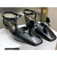 Dior Heel 3.5cm Rose Fantastique Slingback Pumps Black 2022