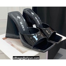 The Attico Heel 10.5cm Devon Mules Patent Black