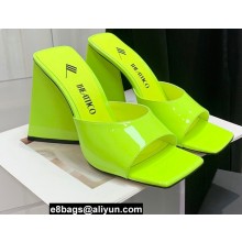 The Attico Heel 10.5cm Devon Mules Patent Fluo Yellow