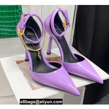 Versace Heel 10.5cm Medusa Charm Pumps Patent Lilac