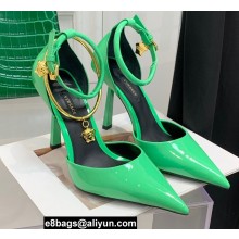 Versace Heel 10.5cm Medusa Charm Pumps Patent Green