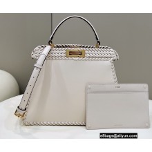 Fendi Peekaboo Iseeu Medium Bag White with decorative Stitching 2022