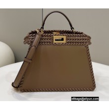 Fendi Peekaboo Iseeu Small Bag Brown with decorative Stitching 2022