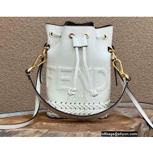Fendi Mon Tresor Mini Bag White with decorative Stitching 2022