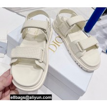 Dior Technical Fabric and White Resin Pearls DiorAct Sandals White 2022