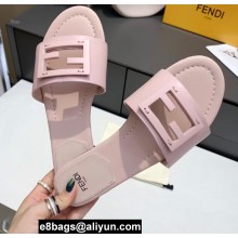 Fendi Leather Baguette Slides Pink 2022