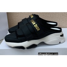 Dior D-Wander Open-back Sneakers Calfskin Black 2022