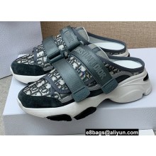 Dior D-Wander Open-back Sneakers Oblique Gray 2022