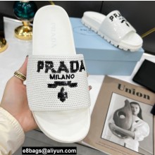 Prada Sequin Slides 1XX603 White 2022
