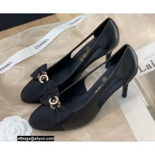 Chanel CC Logo and Bow Pumps Black 2022