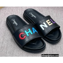 Chanel Lambskin Mules G38933 Black 2022