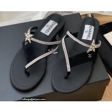 Chanel Suede Calfskin and Strass Star Mules G38758 Black 2022
