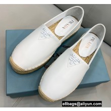 Prada Nappa Leather Espadrilles White 2022