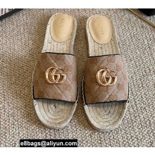 Gucci GG matelassé Canvas Espadrilles Slides 2022