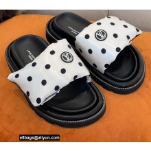 Louis Vuitton Pool Pillow Comfort Mules Satin Polka Dots White 2022