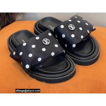 Louis Vuitton Pool Pillow Comfort Mules Satin Polka Dots Black 2022